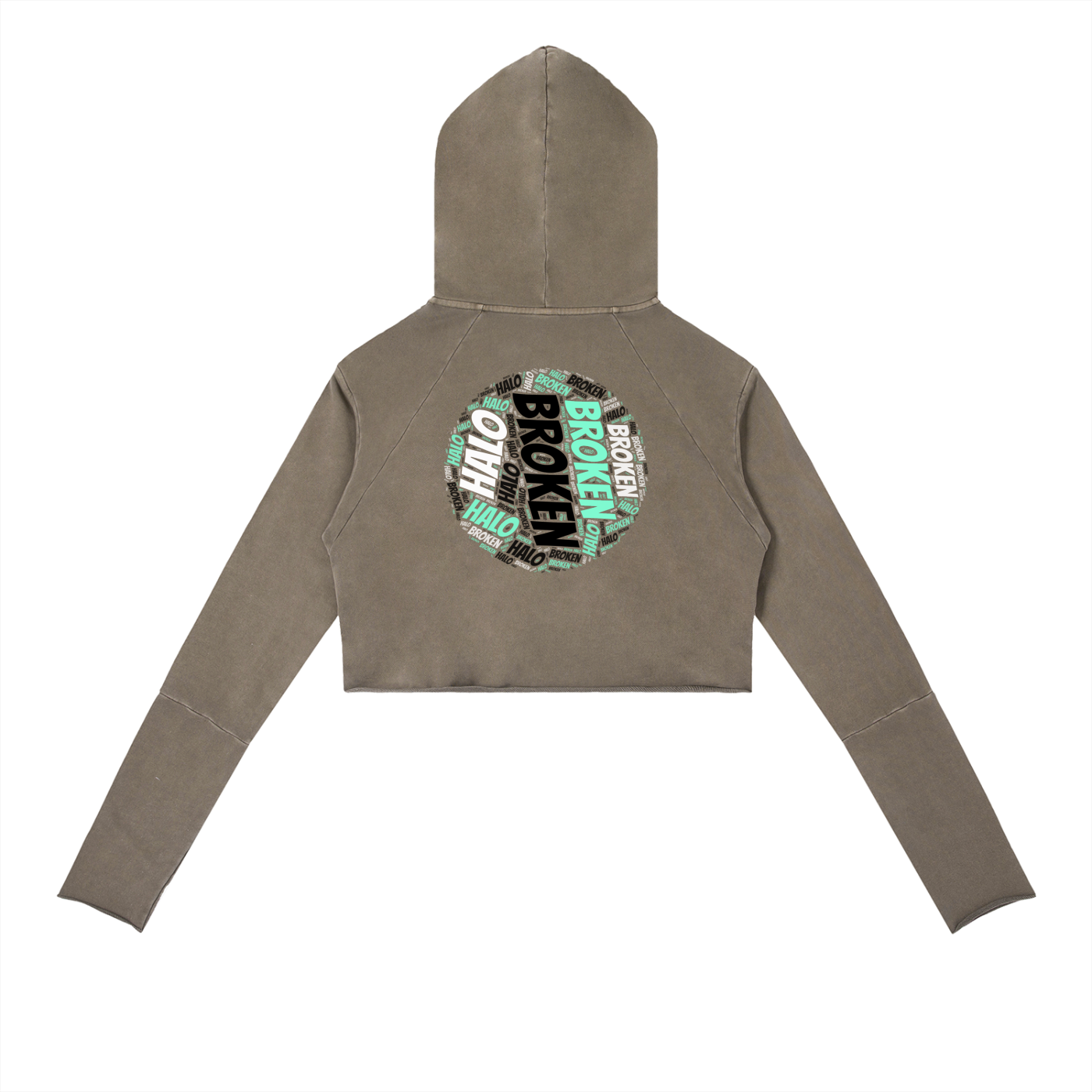Broken halo Vintage Washed Raw Edge Hoodie