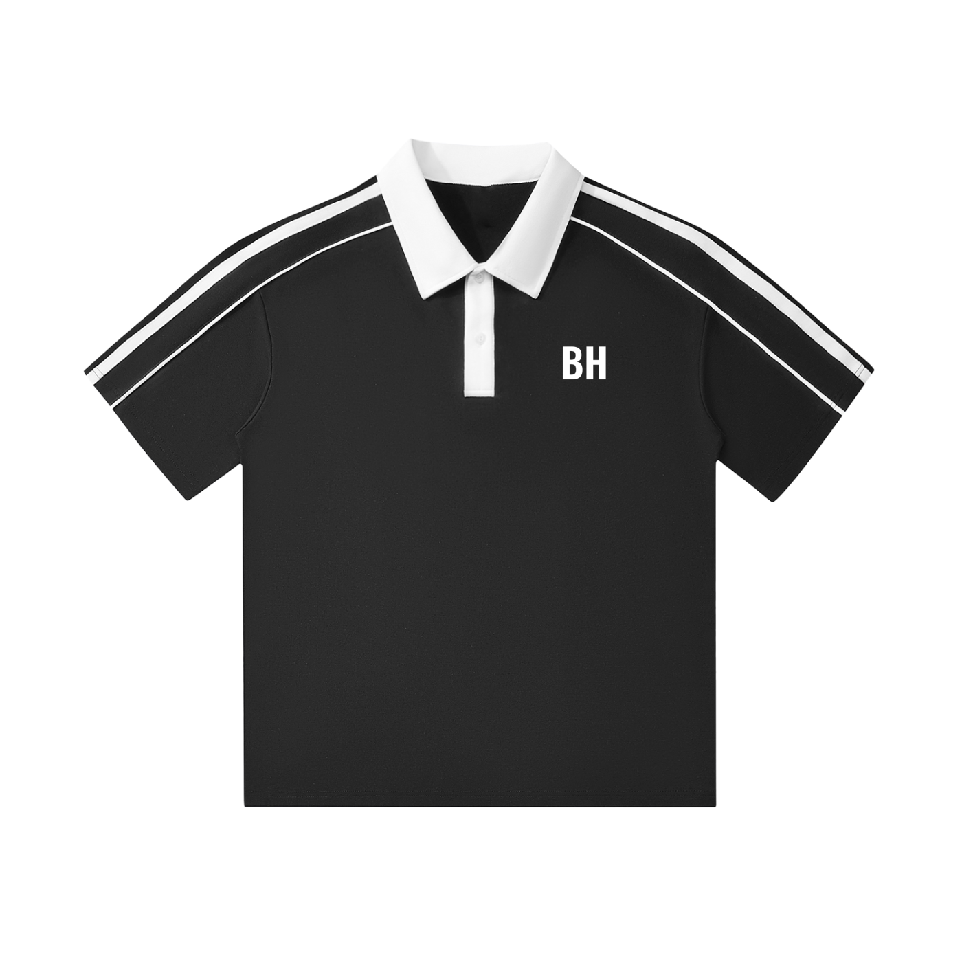 Broken halo Contrast Collar Short-Sleeve Polo Shirt
