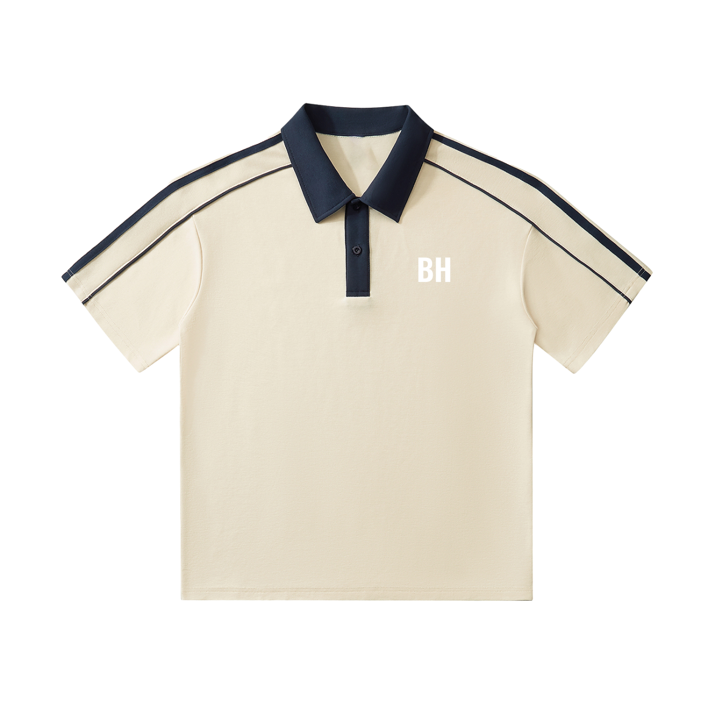 Broken halo Contrast Collar Short-Sleeve Polo Shirt