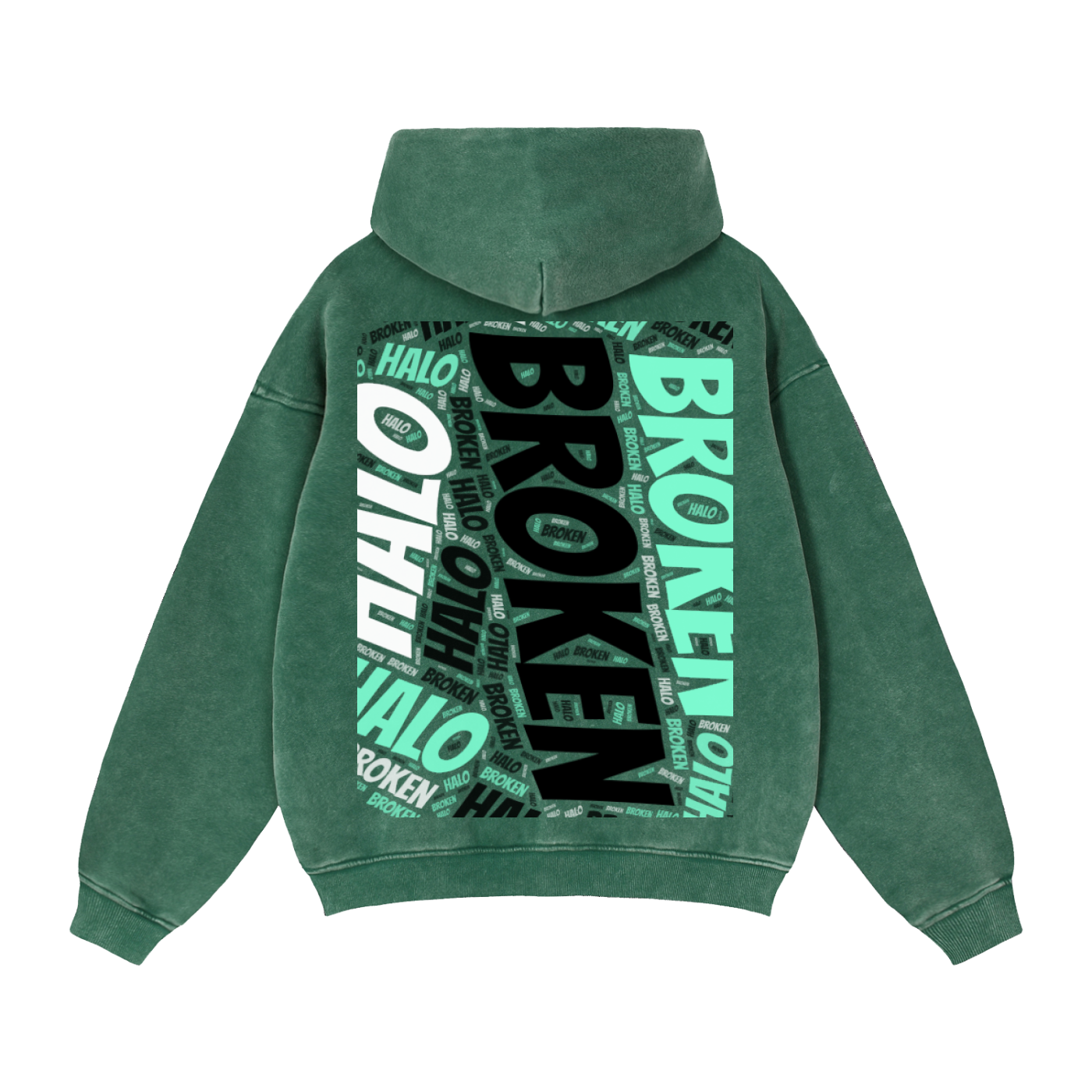 Broken halo Zip-Through Boxy Fleece Hoodie