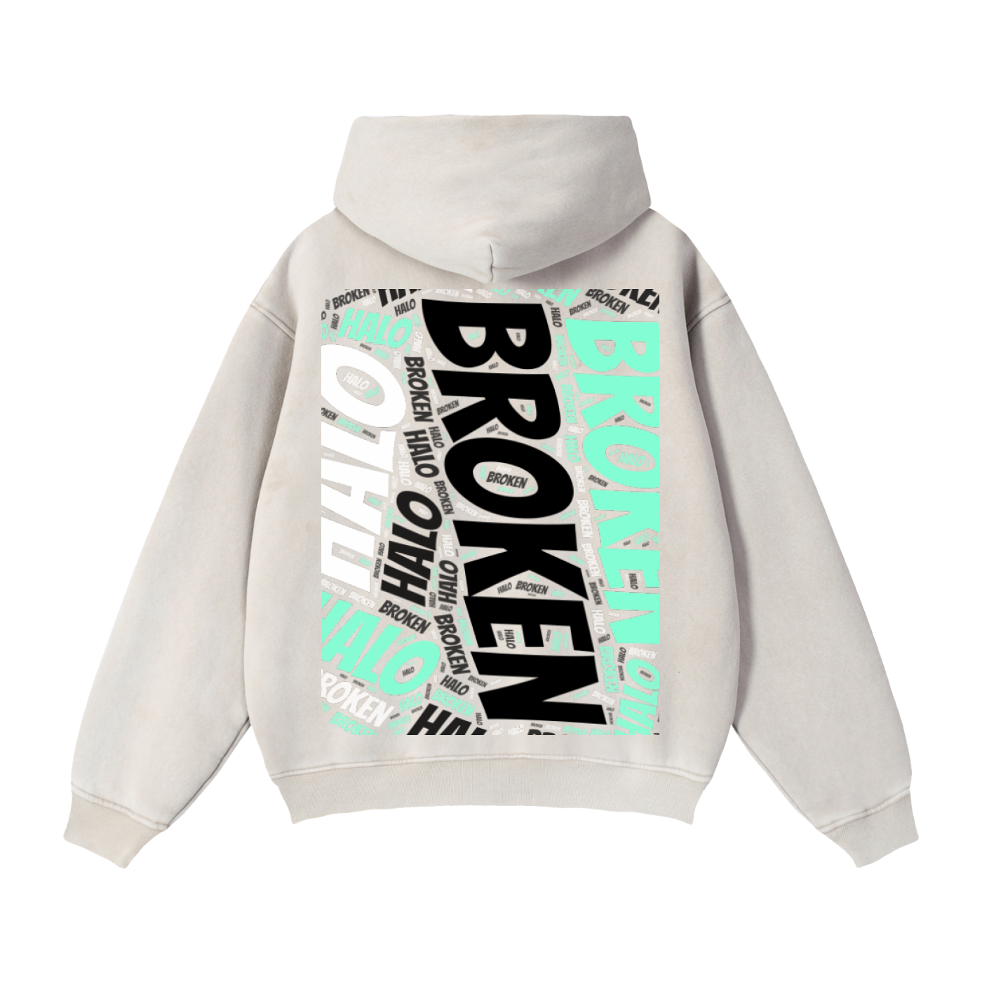 Broken halo Zip-Through Boxy Fleece Hoodie