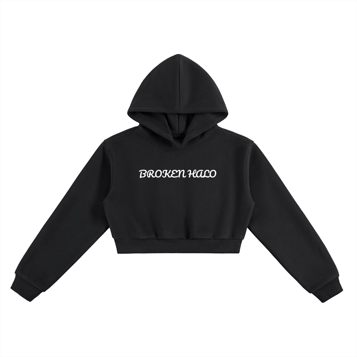 Broken halo Essential Cropped Hoodie
