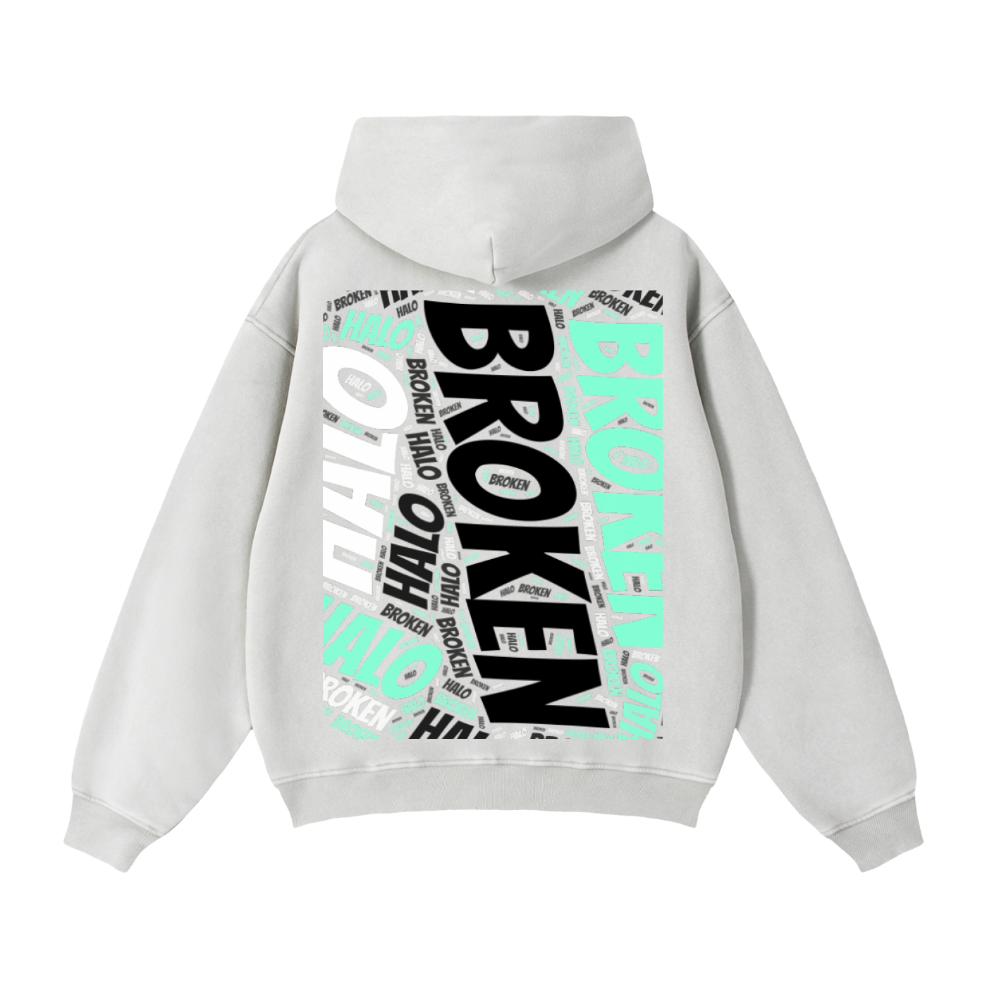Broken halo Zip-Through Boxy Fleece Hoodie