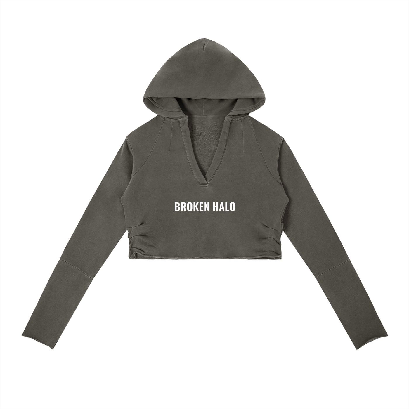 Broken halo Vintage Washed Raw Edge Hoodie