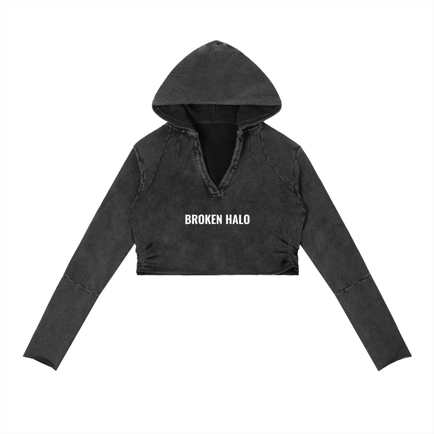 Broken halo Vintage Washed Raw Edge Hoodie