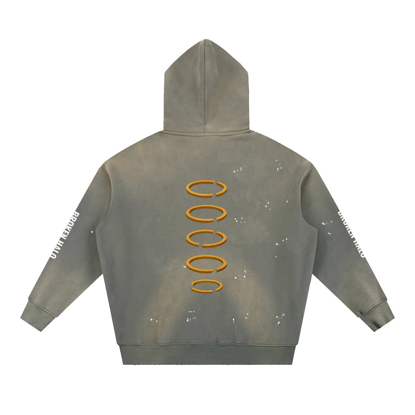 Broken halo Vintage Washed Frayed Fleece Hoodie