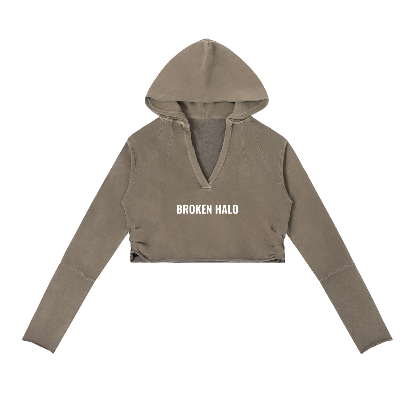 Broken halo Vintage Washed Raw Edge Hoodie