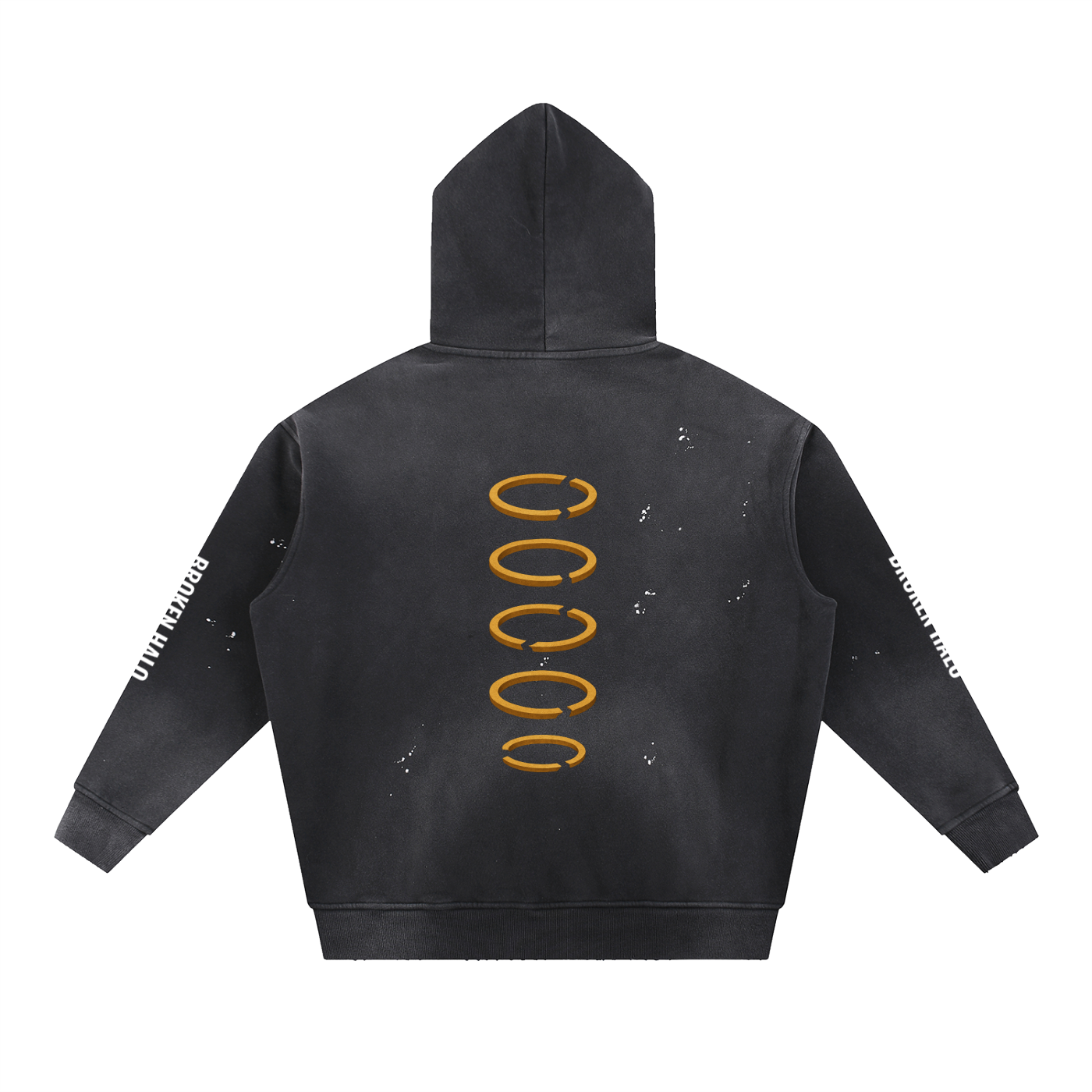 Broken halo Vintage Washed Frayed Fleece Hoodie