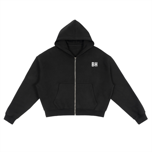 Broken halo Fleece Zip-Up Boxy Hoodie