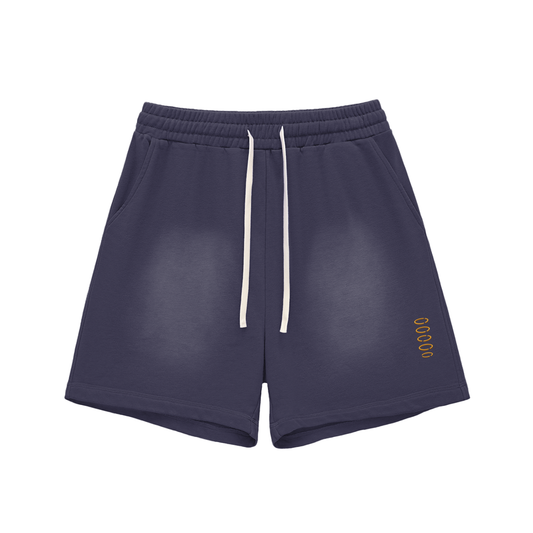 Broken halo Sun Fade Raw Edge Cotton Shorts