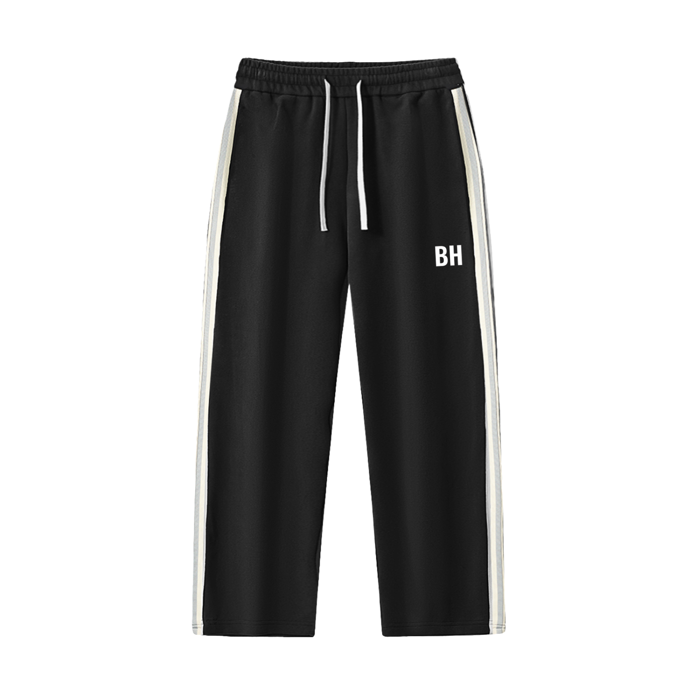 Broken halo Contrast Side-Stripe Straight-Leg  Pants