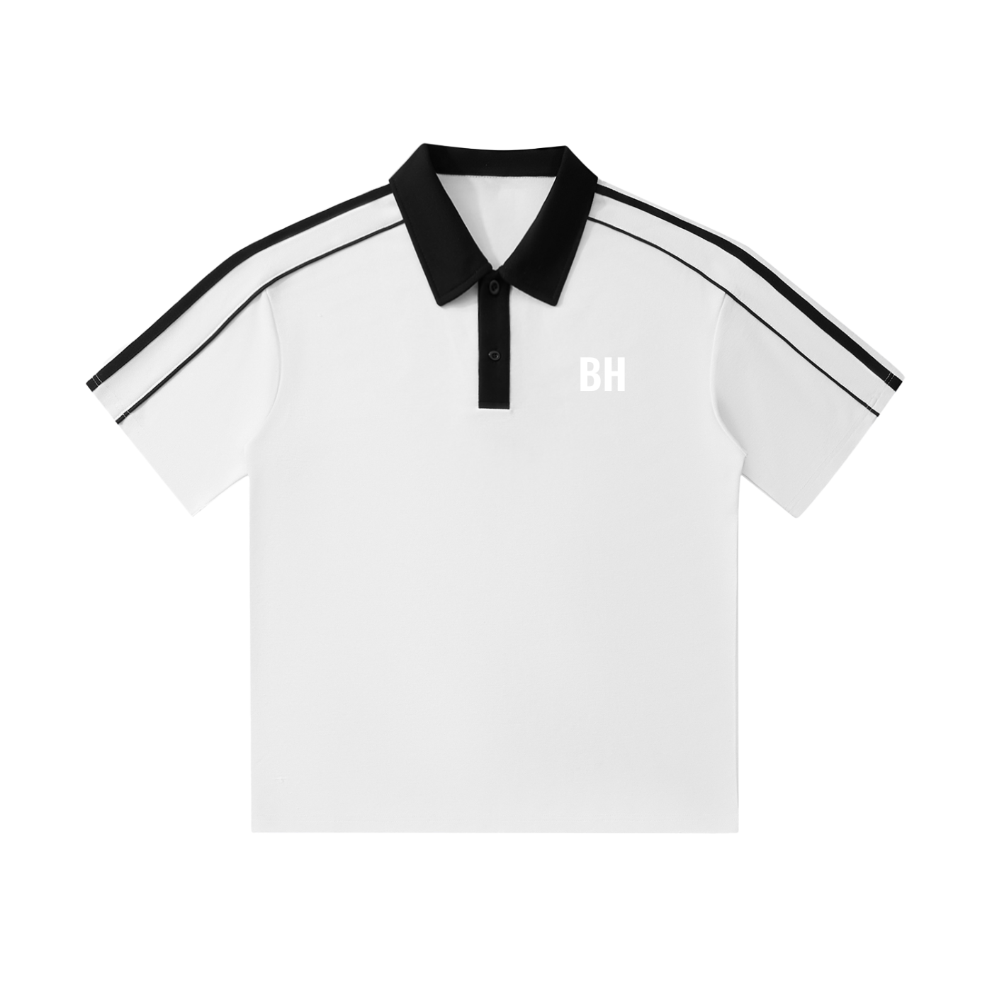 Broken halo Contrast Collar Short-Sleeve Polo Shirt
