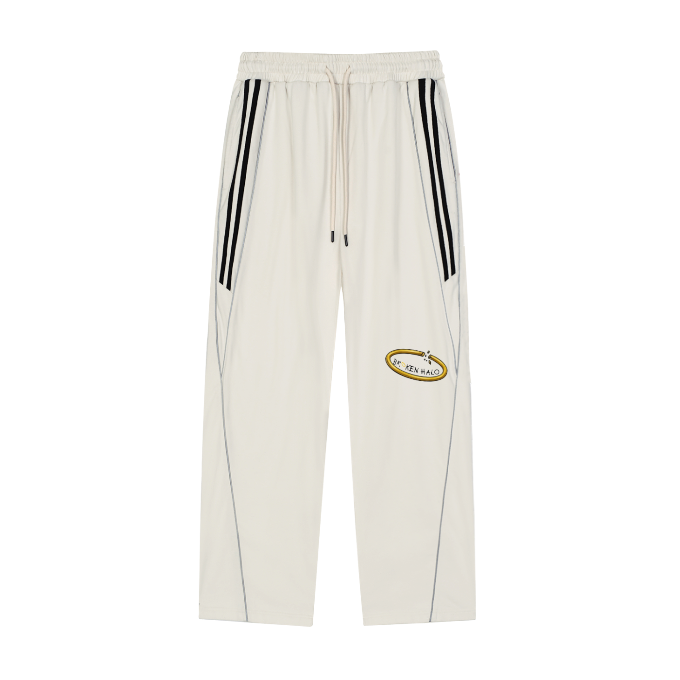 Broken halo Reflection Striped Straight-Leg Sweatpants
