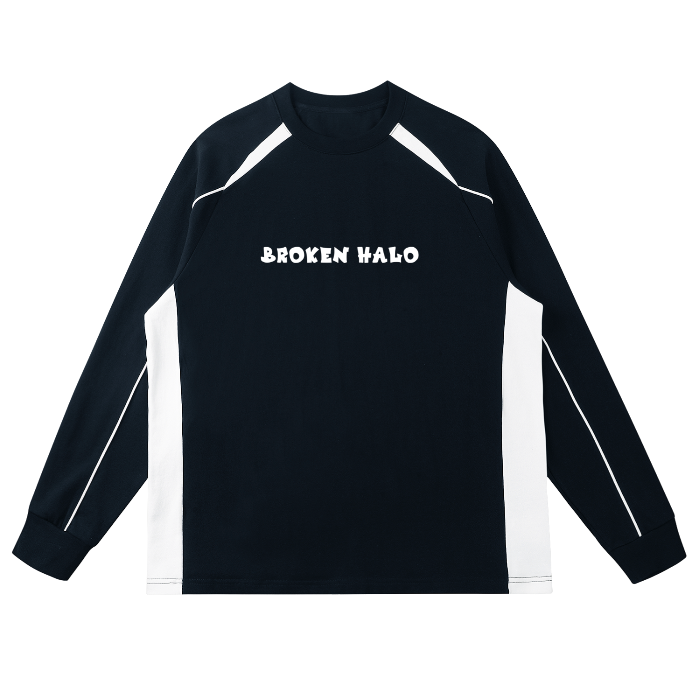 Broken halo Contrast Panel Raglan Sweatshirt