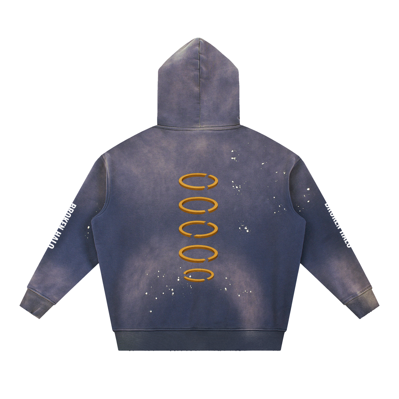 Broken halo Vintage Washed Frayed Fleece Hoodie