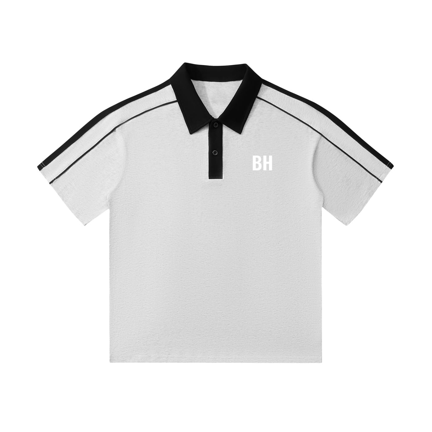 Broken halo Contrast Collar Short-Sleeve Polo Shirt