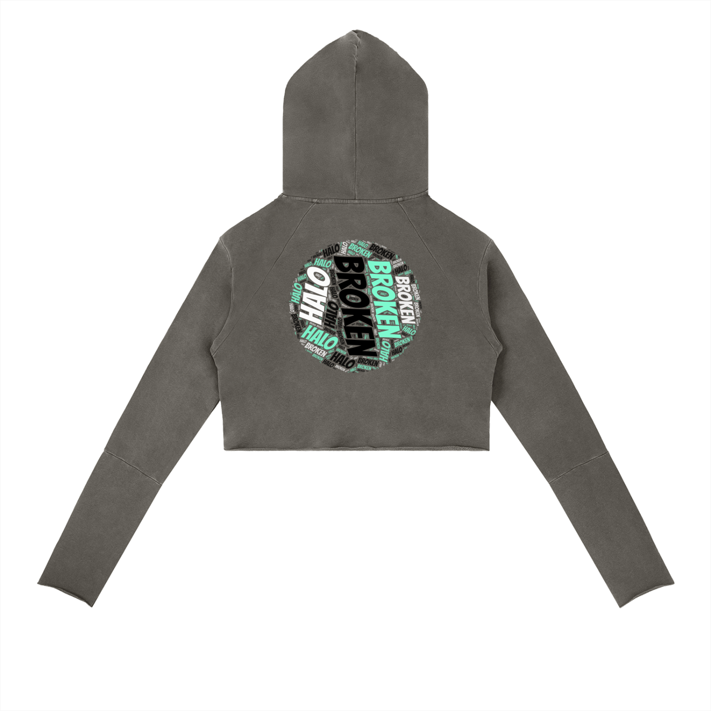 Broken halo Vintage Washed Raw Edge Hoodie