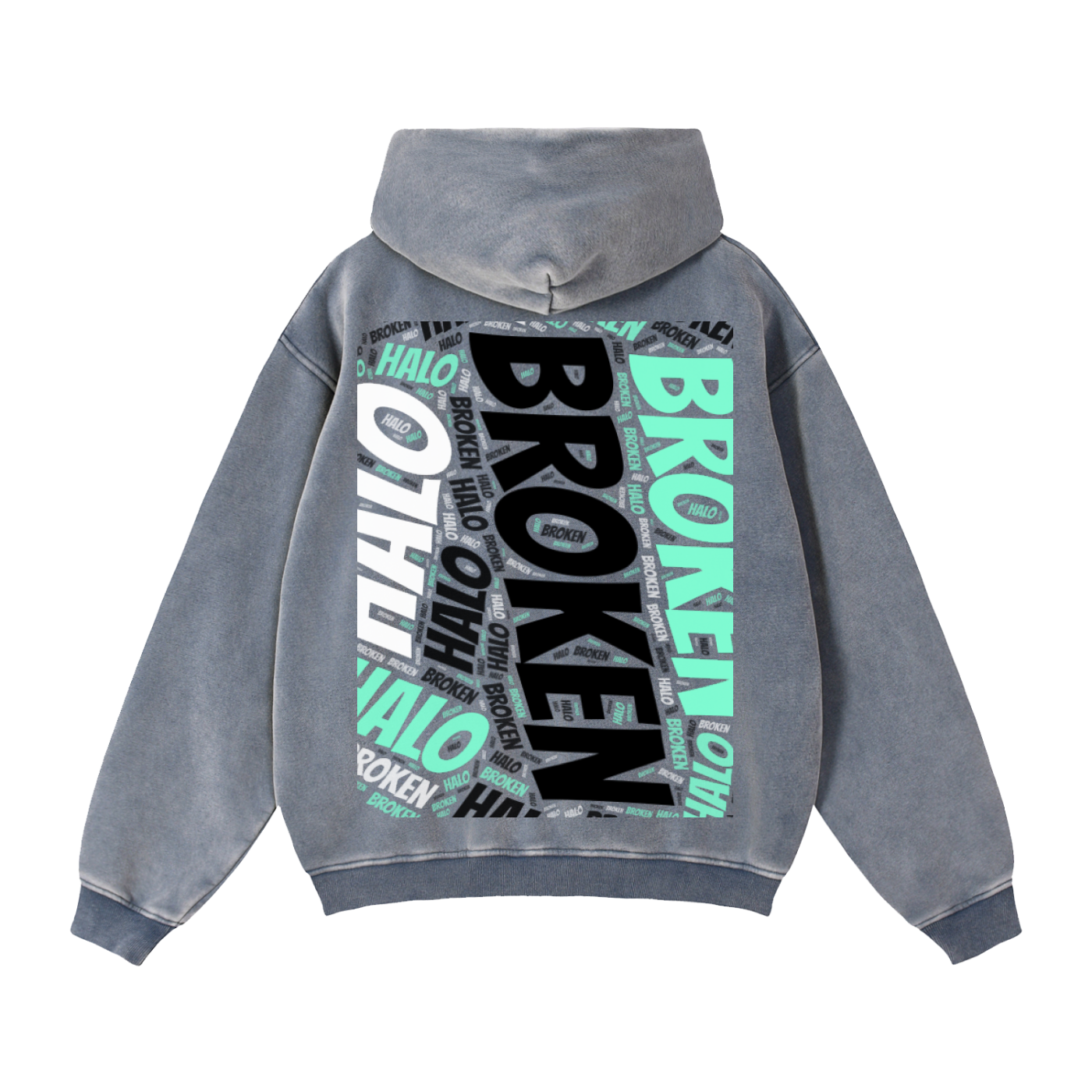 Broken halo Zip-Through Boxy Fleece Hoodie