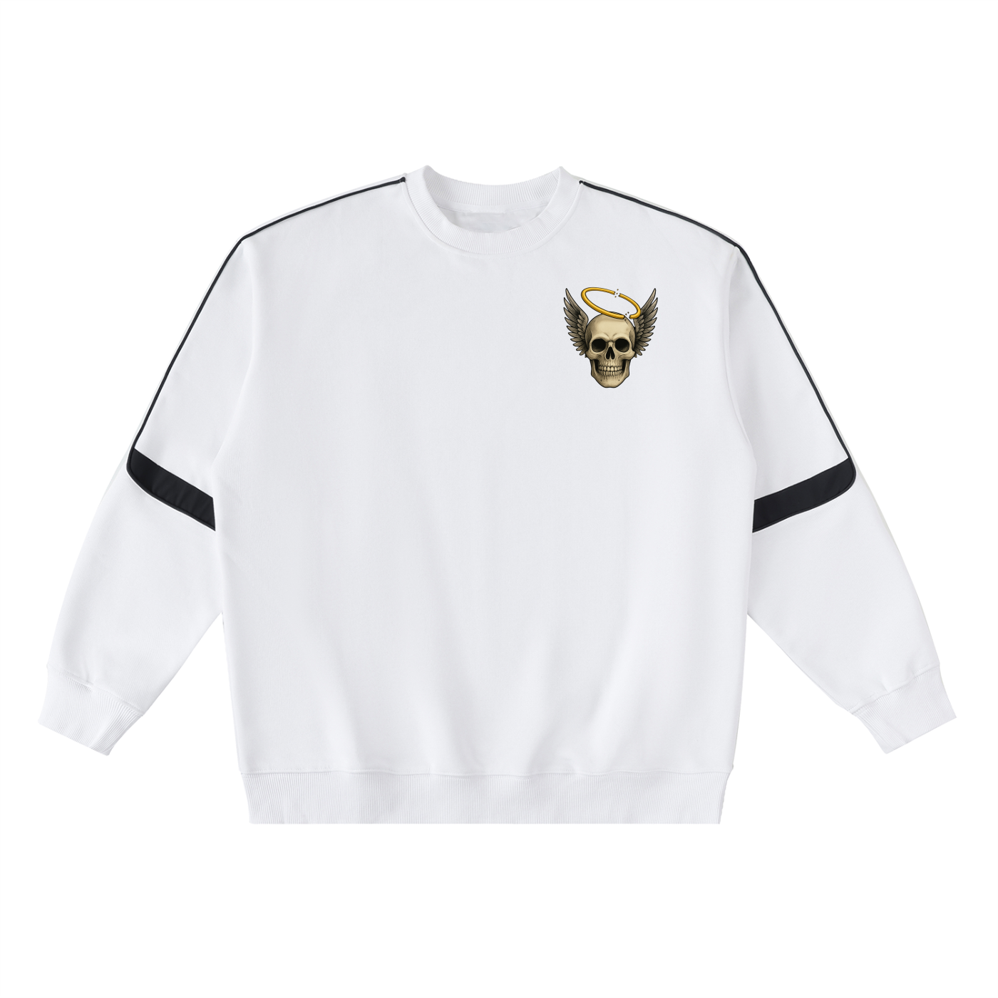 Broken halo Oversized Crewneck Taped Sweatshirt