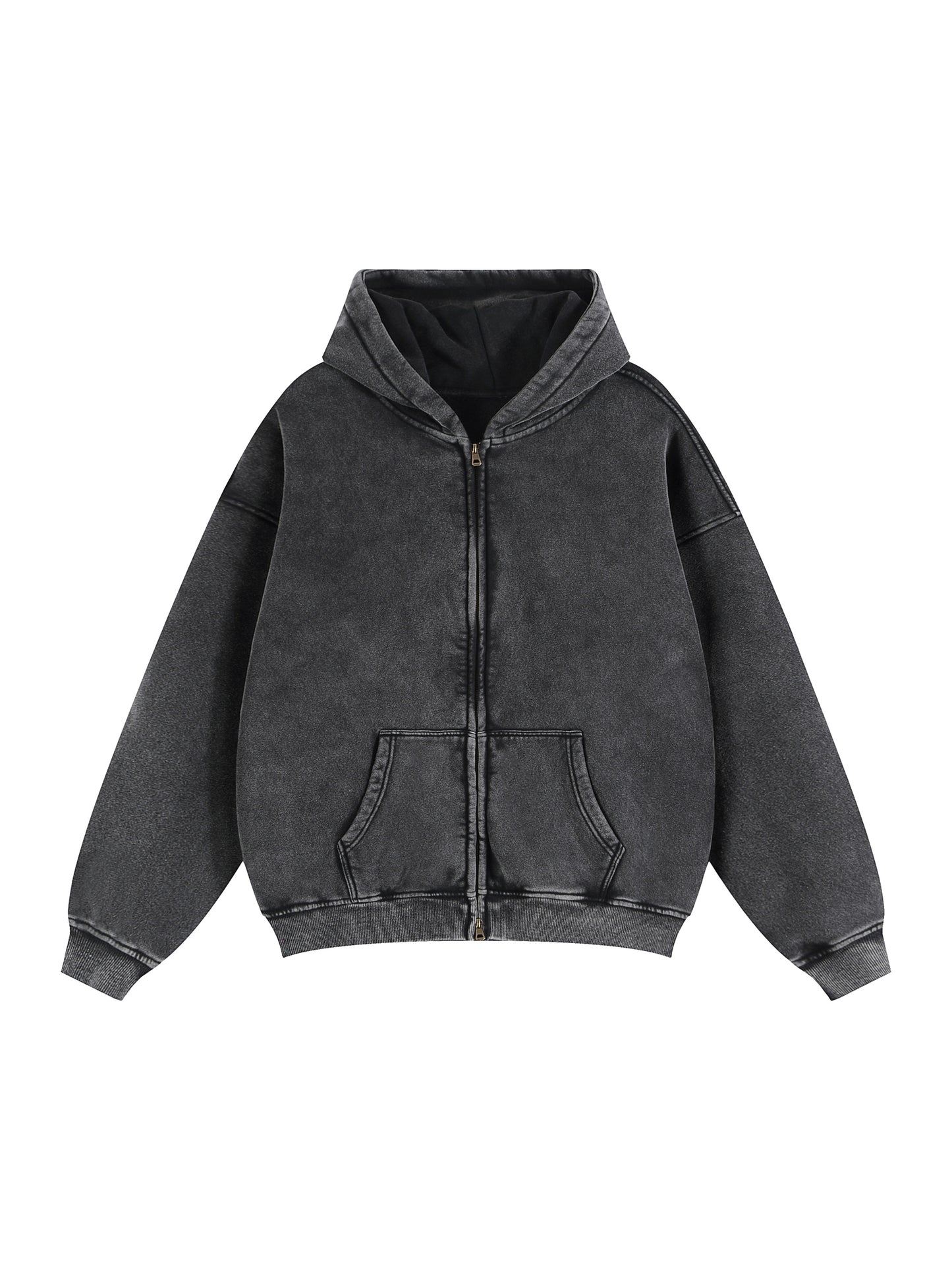 Broken halo Zip-Through Boxy Fleece Hoodie