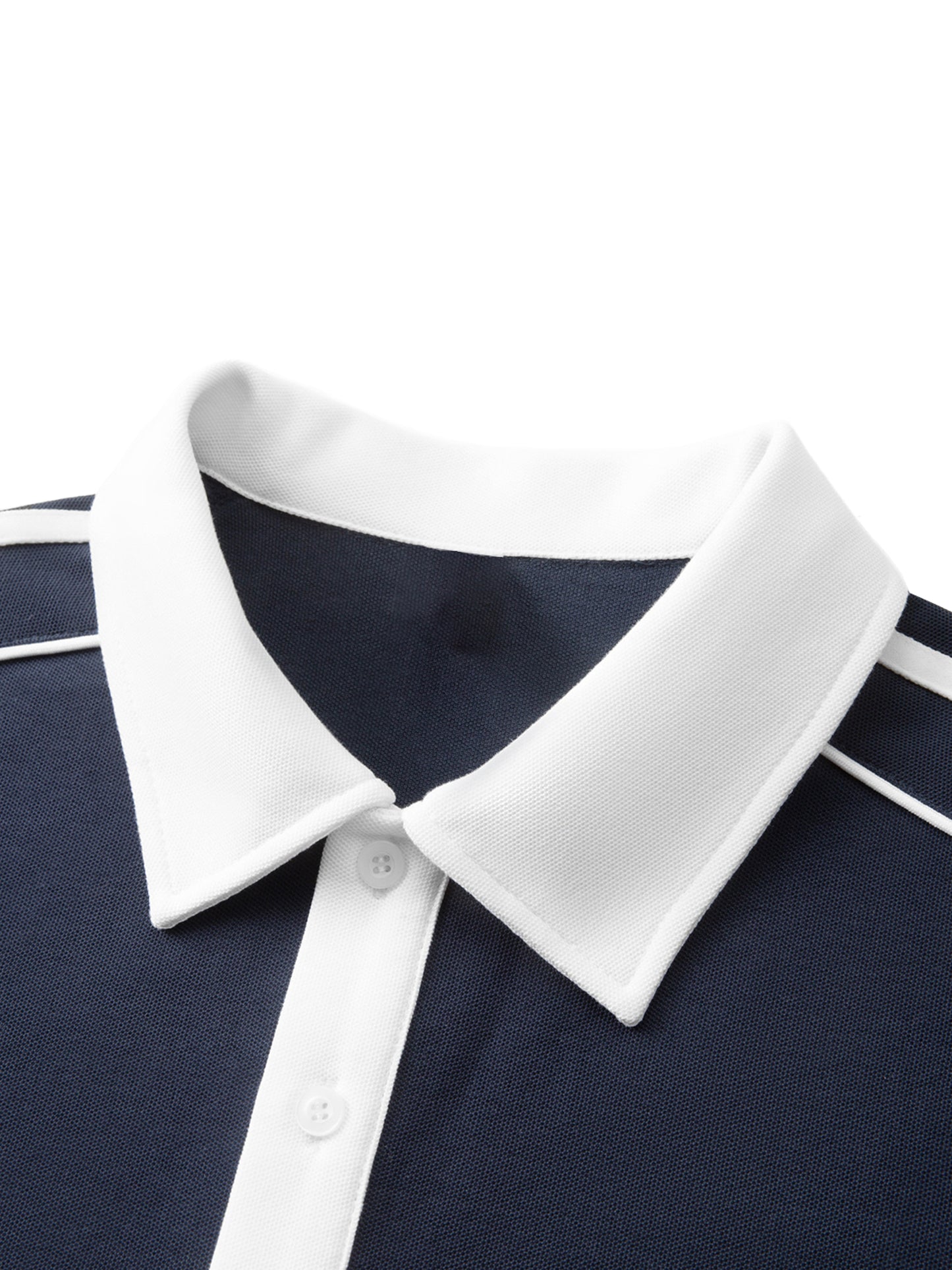 Broken halo Contrast Collar Short-Sleeve Polo Shirt