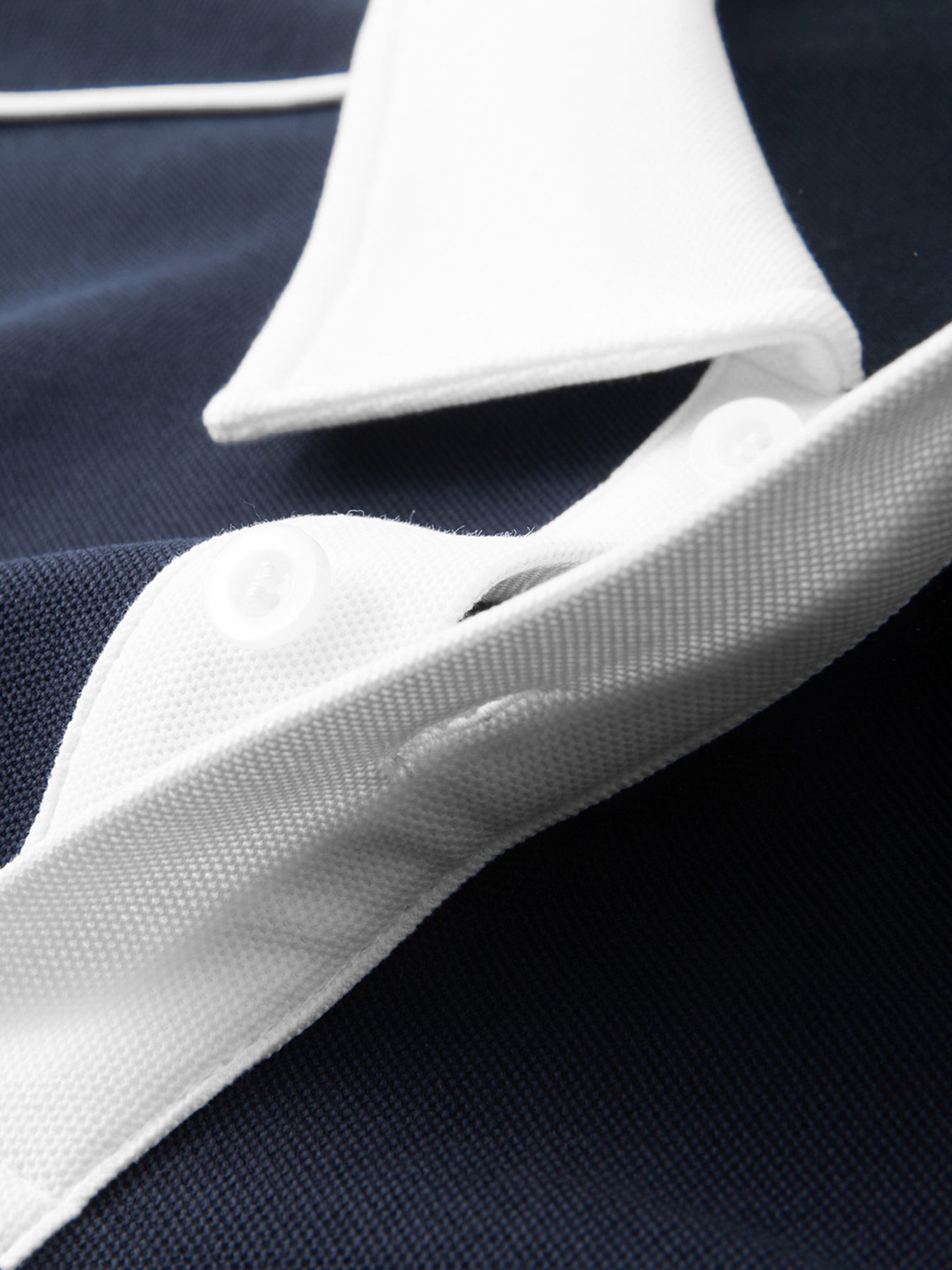 Broken halo Contrast Collar Short-Sleeve Polo Shirt