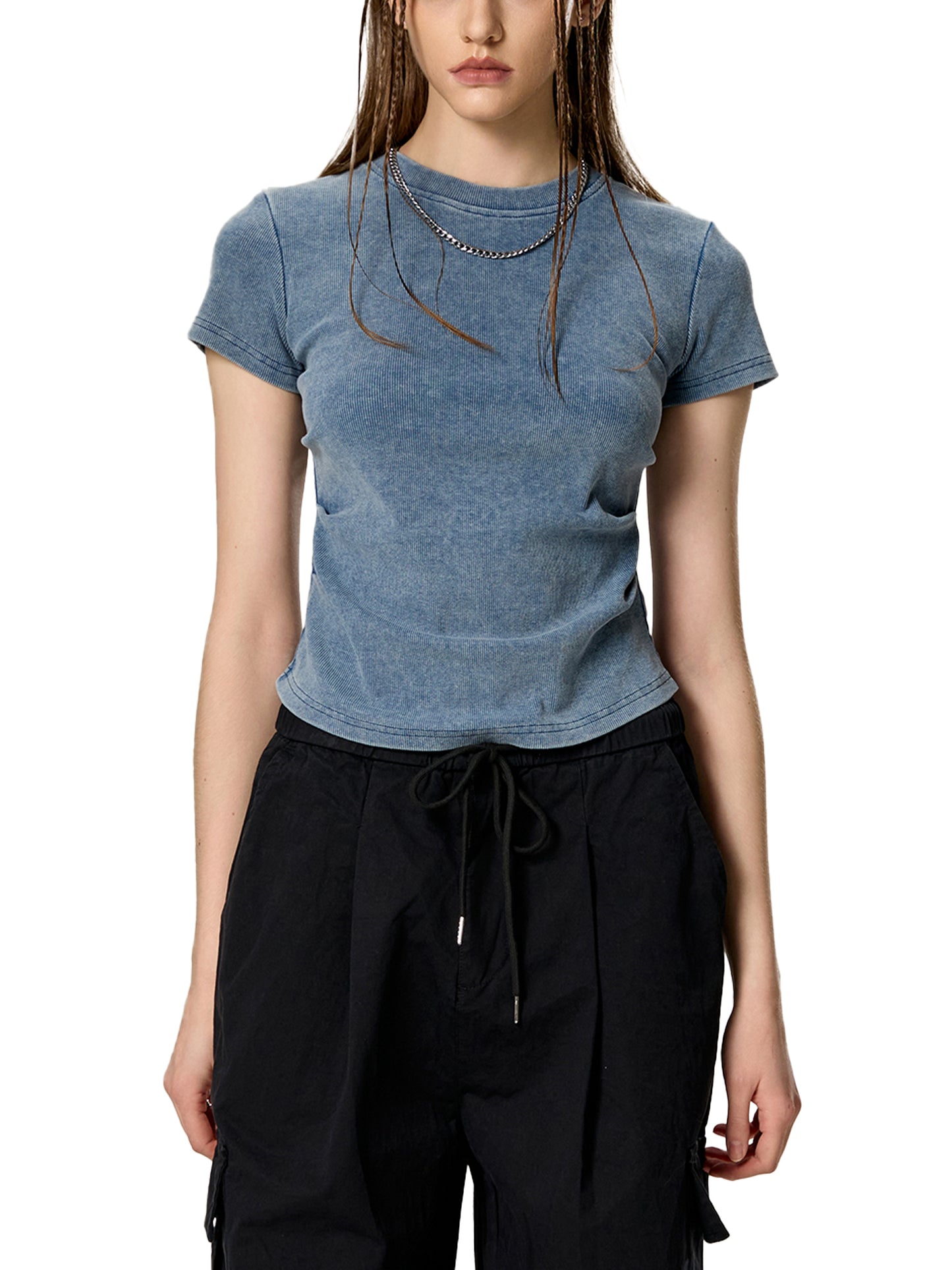 Broken halo Vintage Washed Bodycon Cotton T-Shirt