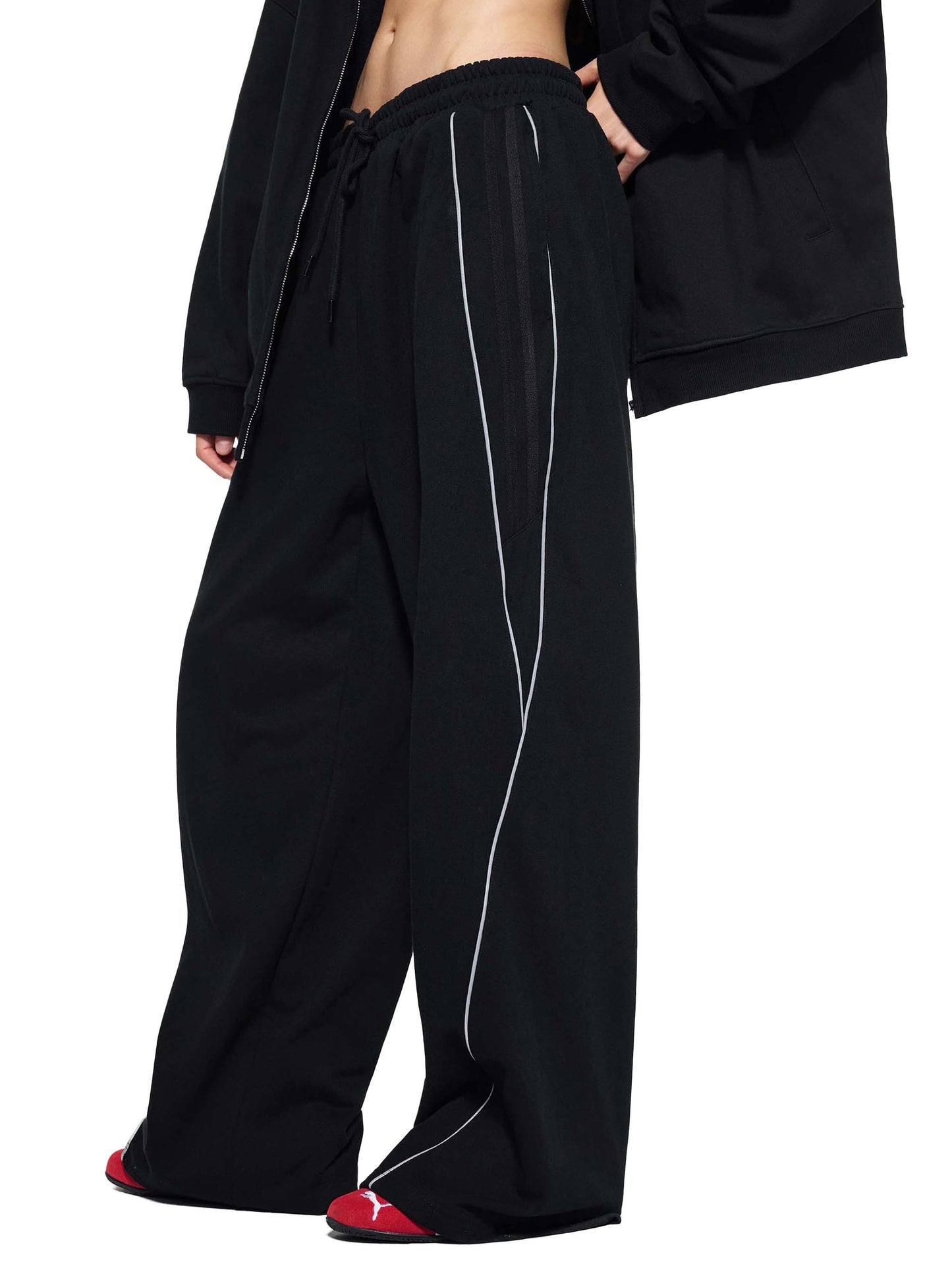 Broken halo Reflection Striped Straight-Leg Sweatpants