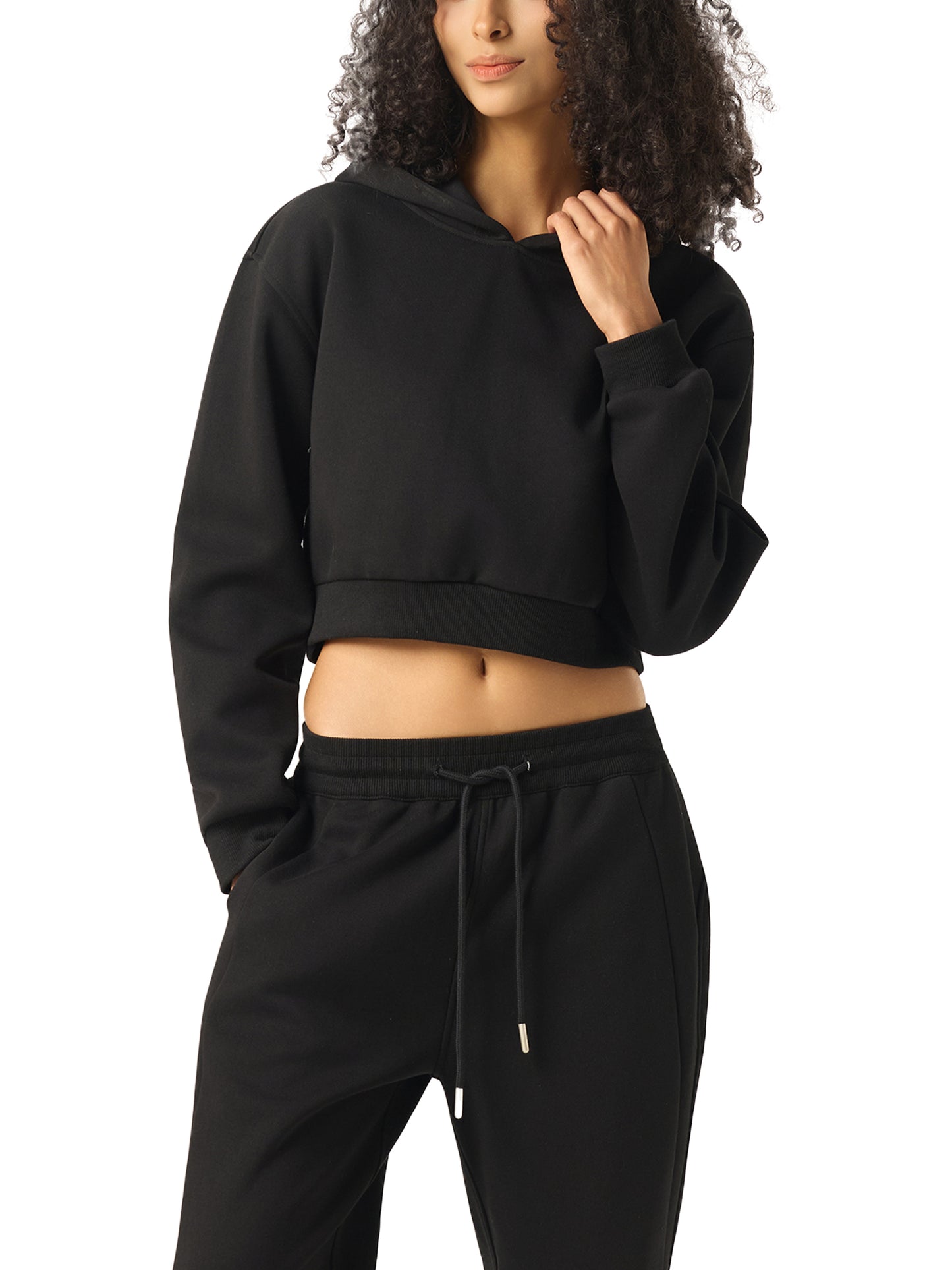 Broken halo Essential Cropped Hoodie