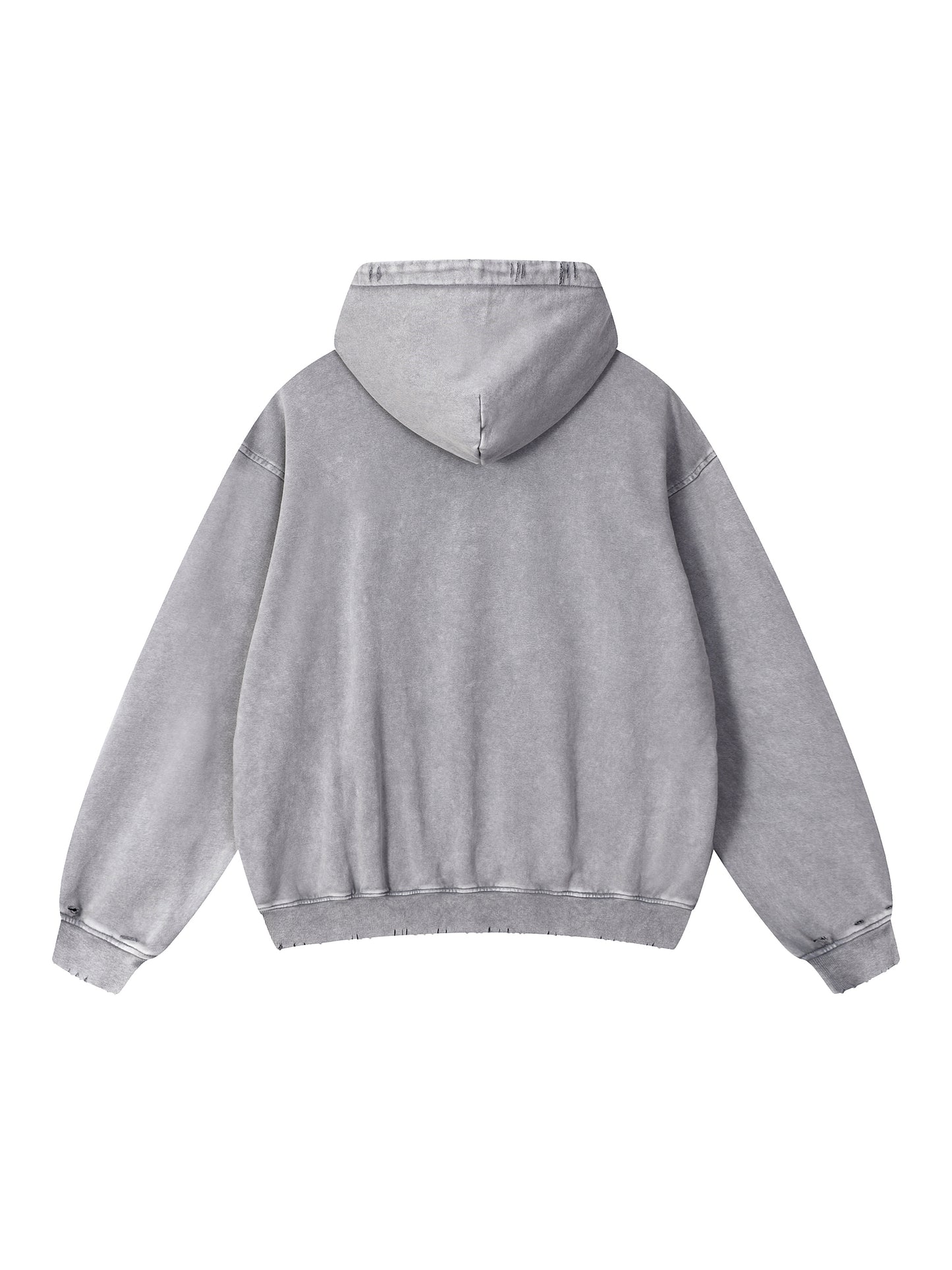Broken halo Snow Wash Hand-Frayed Heavyweight  Hoodie