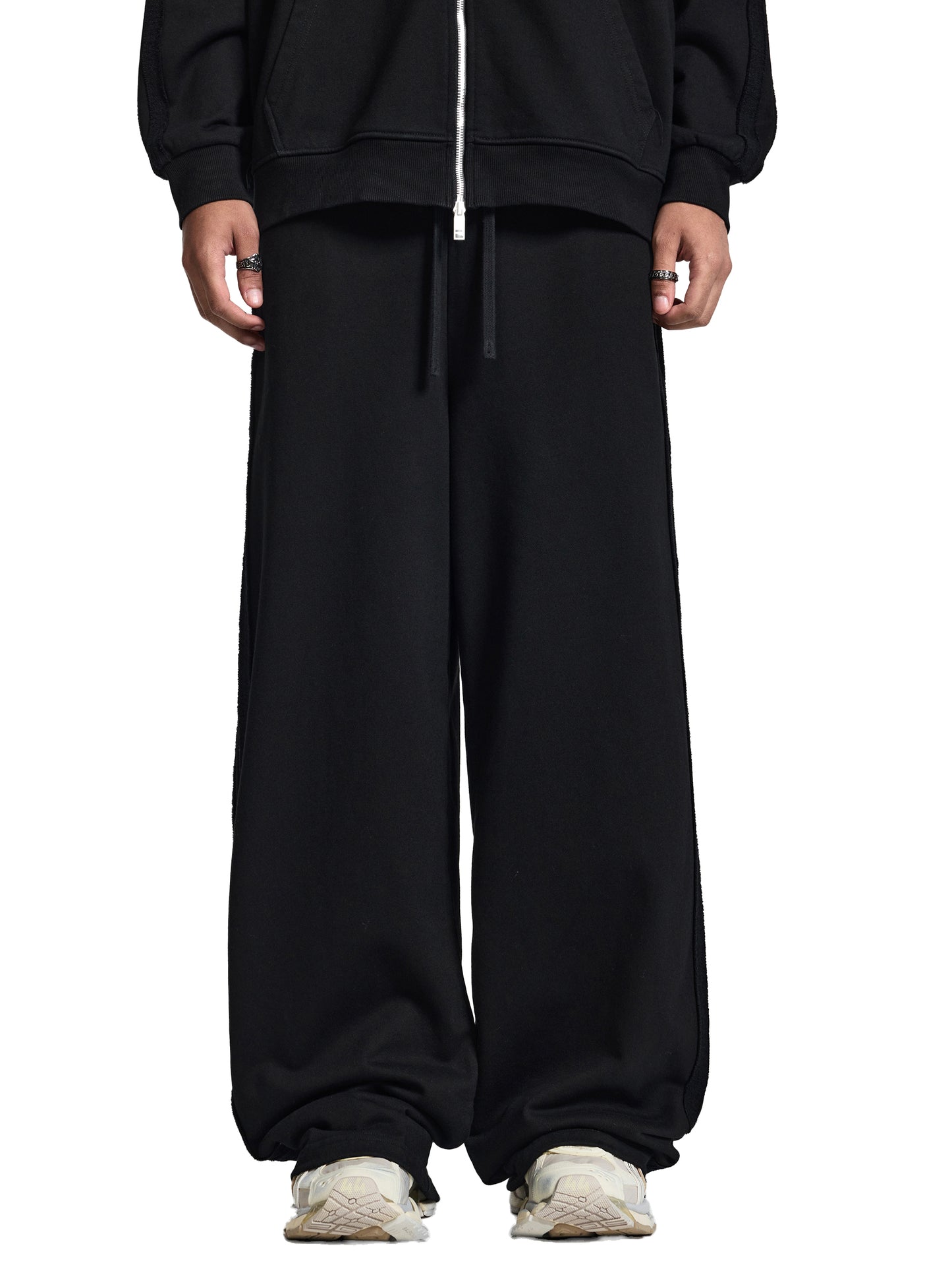 Broken halo Contrast Tape Straight-Leg Sweatpants