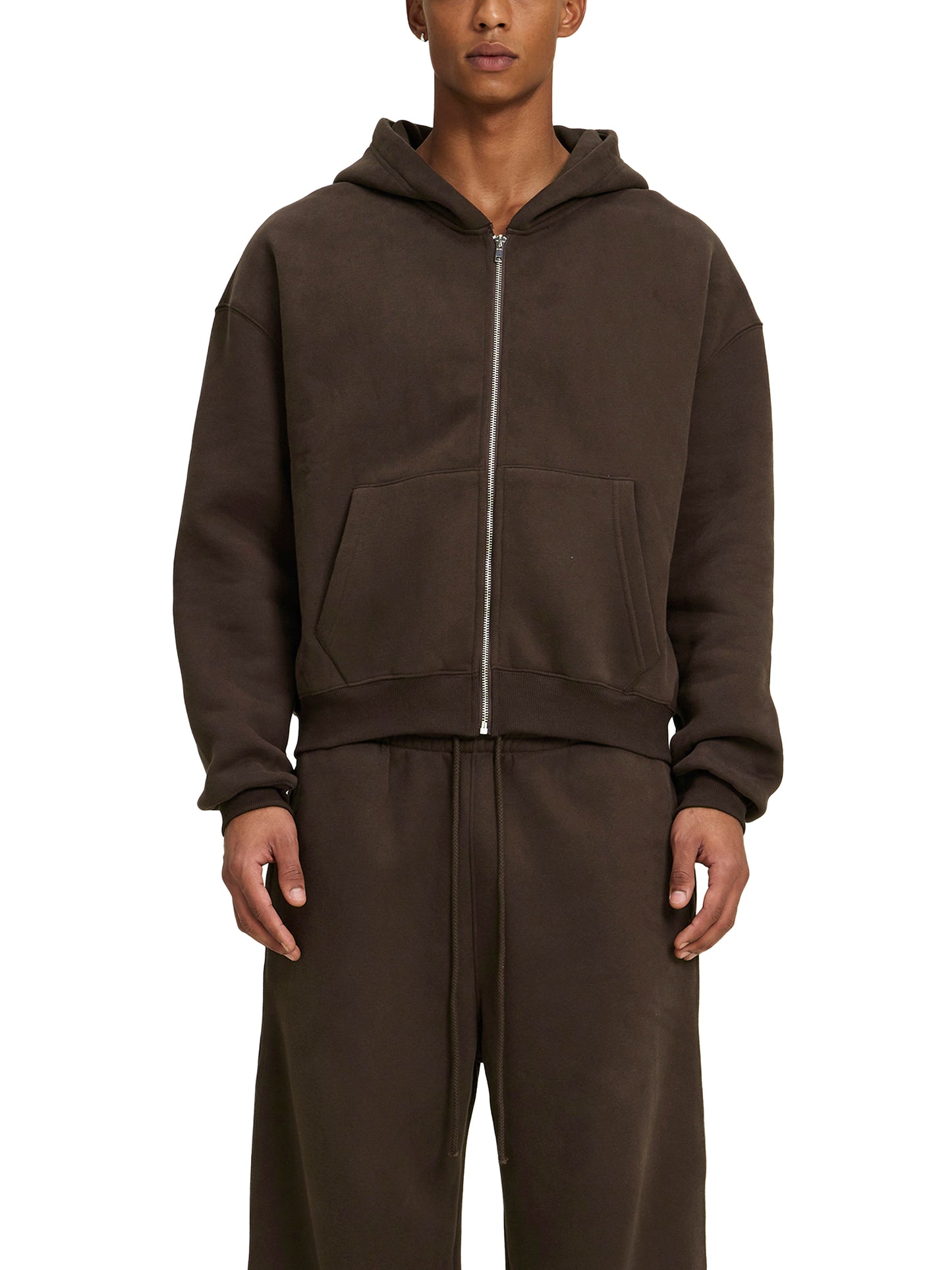 Broken halo Fleece Zip-Up Boxy Hoodie