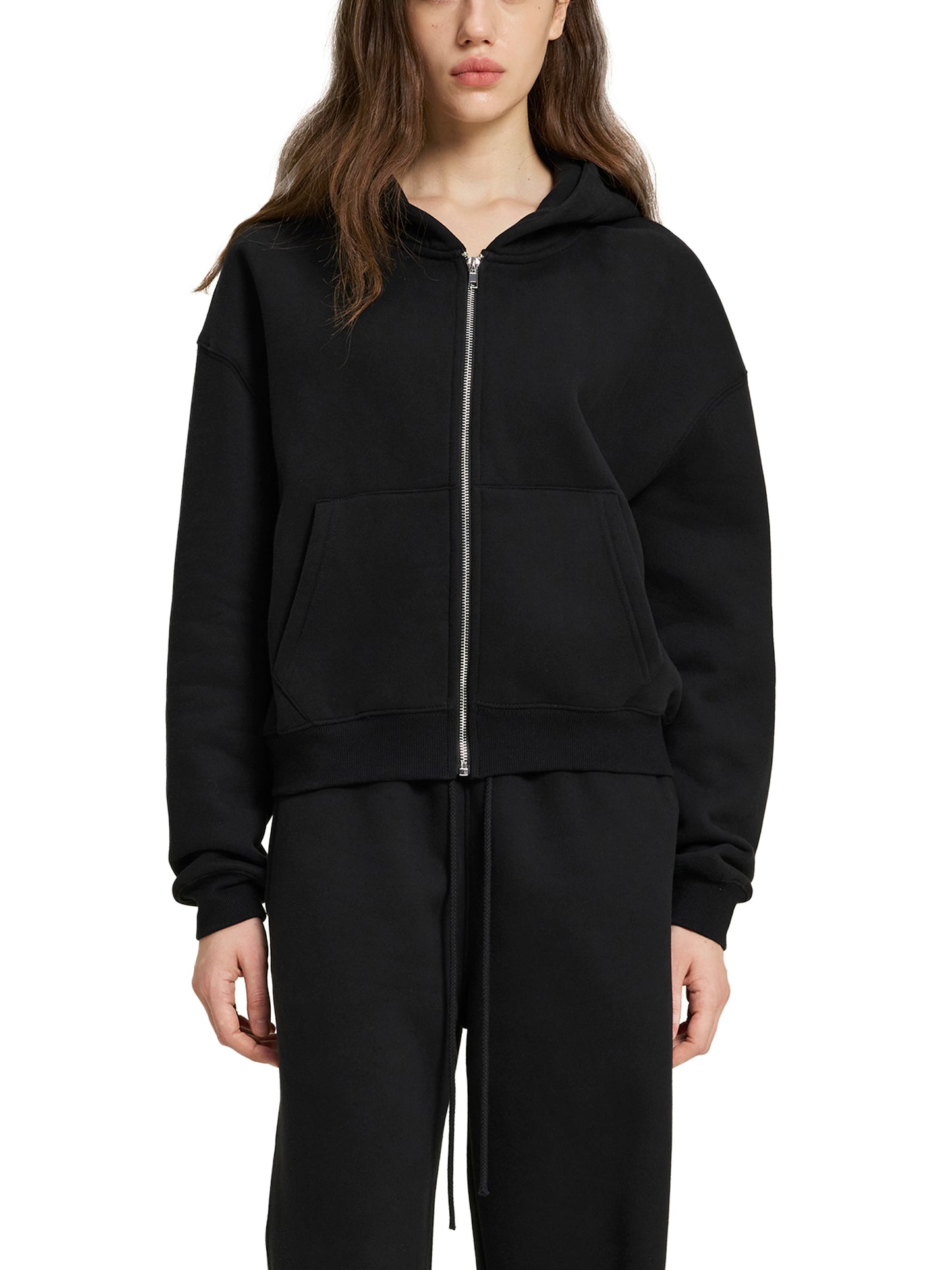 Broken halo Fleece Zip-Up Boxy Hoodie