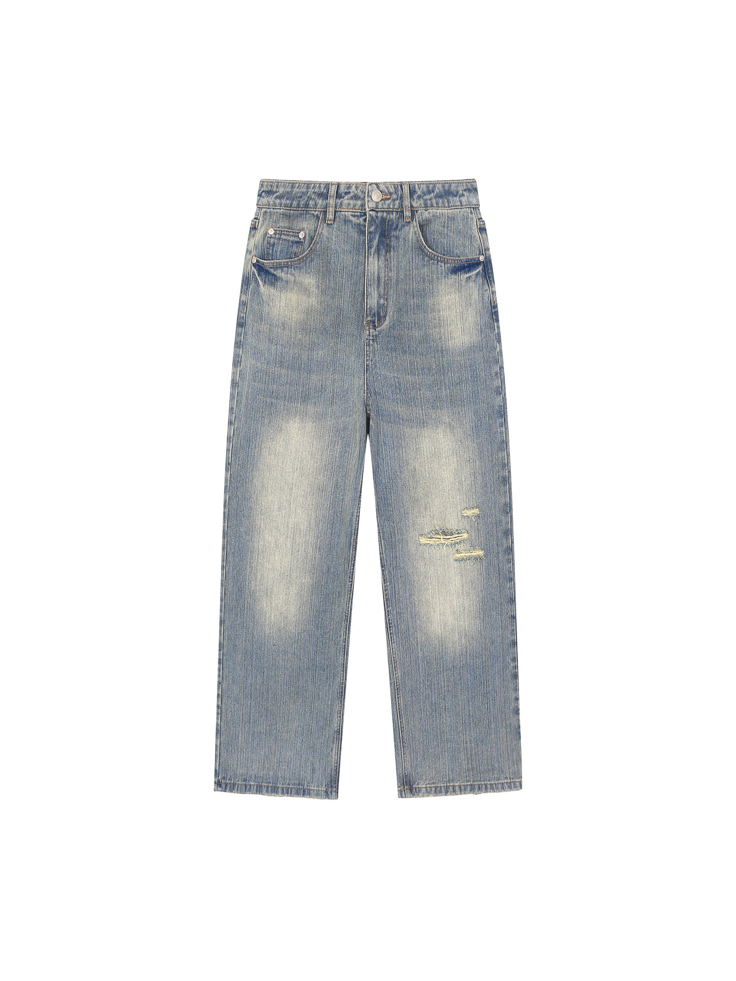 Broken halo Vintage Wash Distressed Denim Jeans